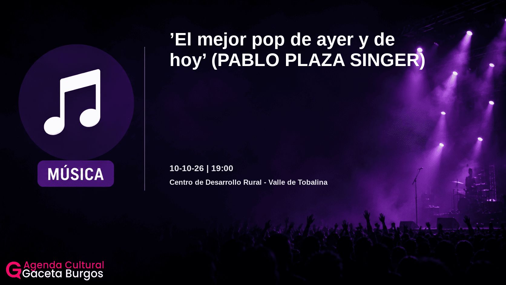 Imagen del evento El mejor pop de ayer y de hoy en Quintana Martín Galíndez