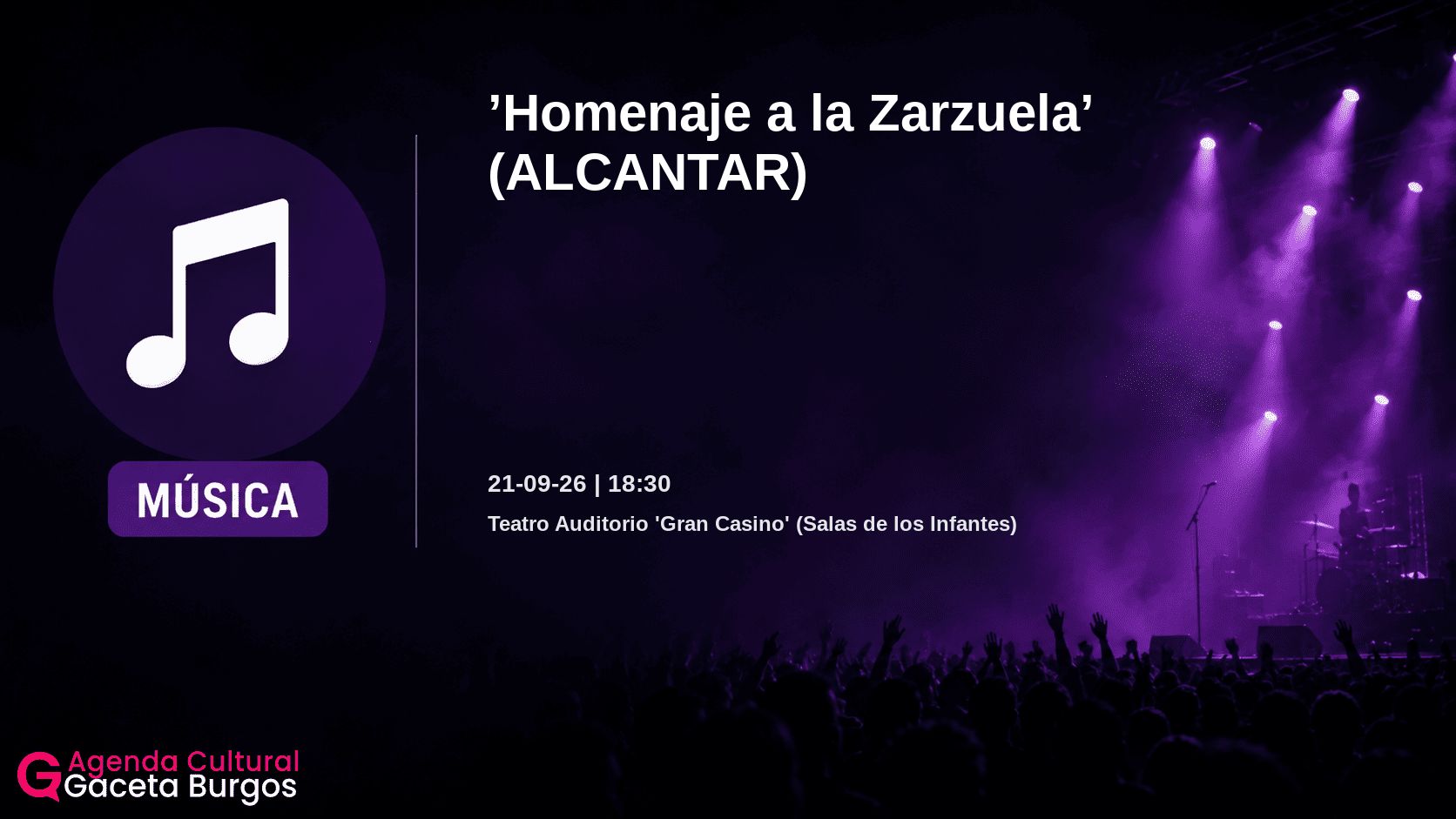 Imagen del evento Homenaje a la Zarzuela en Salas de los Infantes