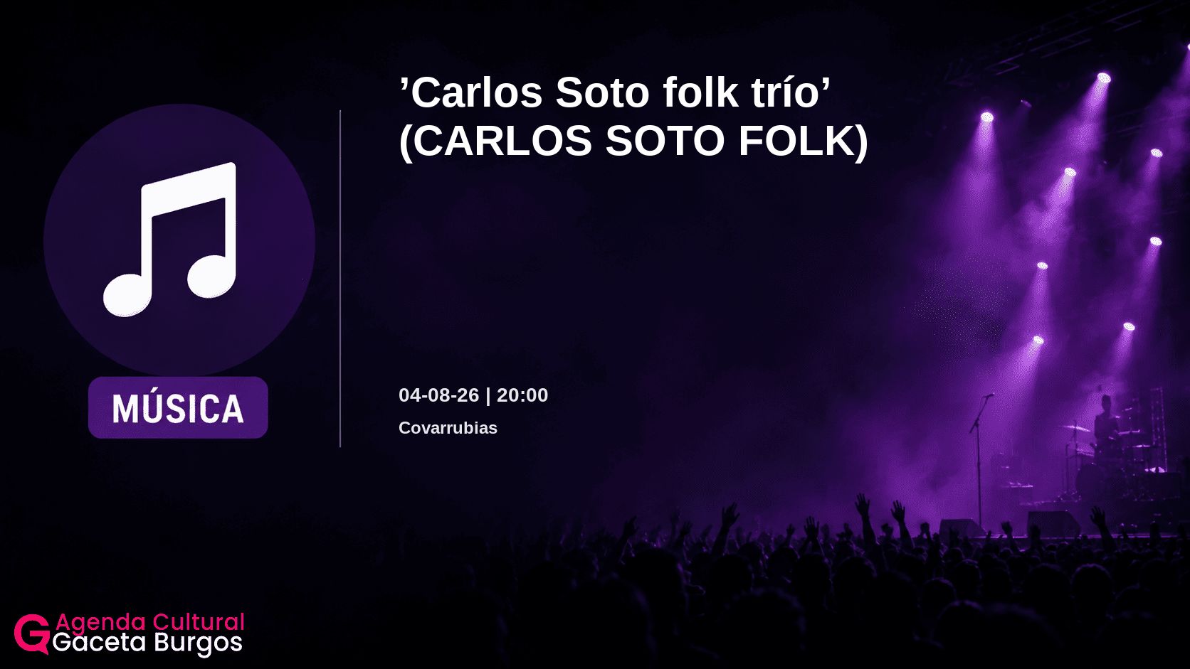 Imagen del evento Carlos Soto folk trío en Covarrubias