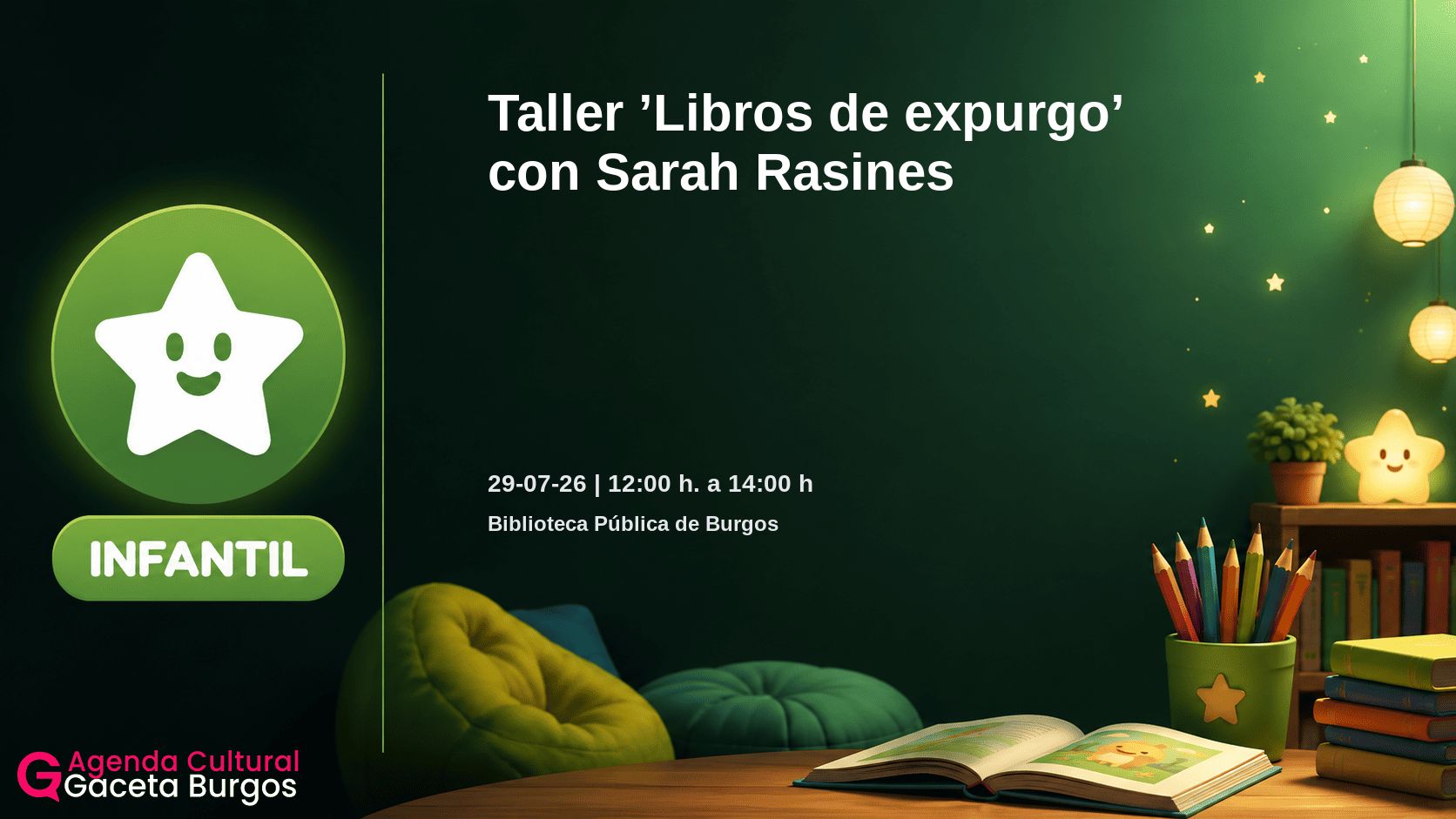 Imagen del evento Taller Libros de expurgo con Sarah Rasines en Burgos