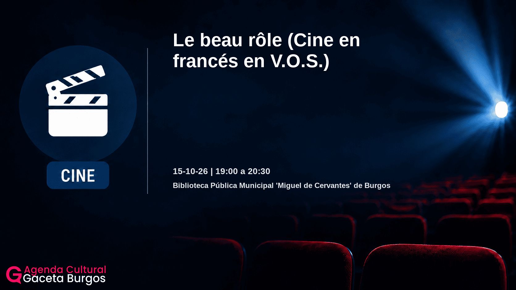 Imagen del evento Le beau rôle (Cine en francés en V.O.S.) en Burgos