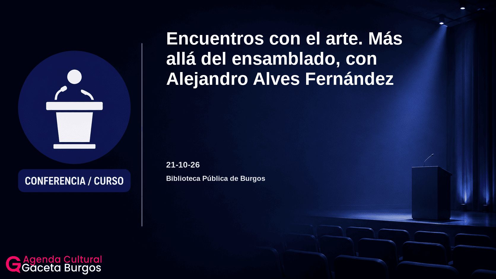 Imagen del evento Encuentros con el arte. Más allá del ensamblado, con Alejandro Alves Fernández en Burgos
