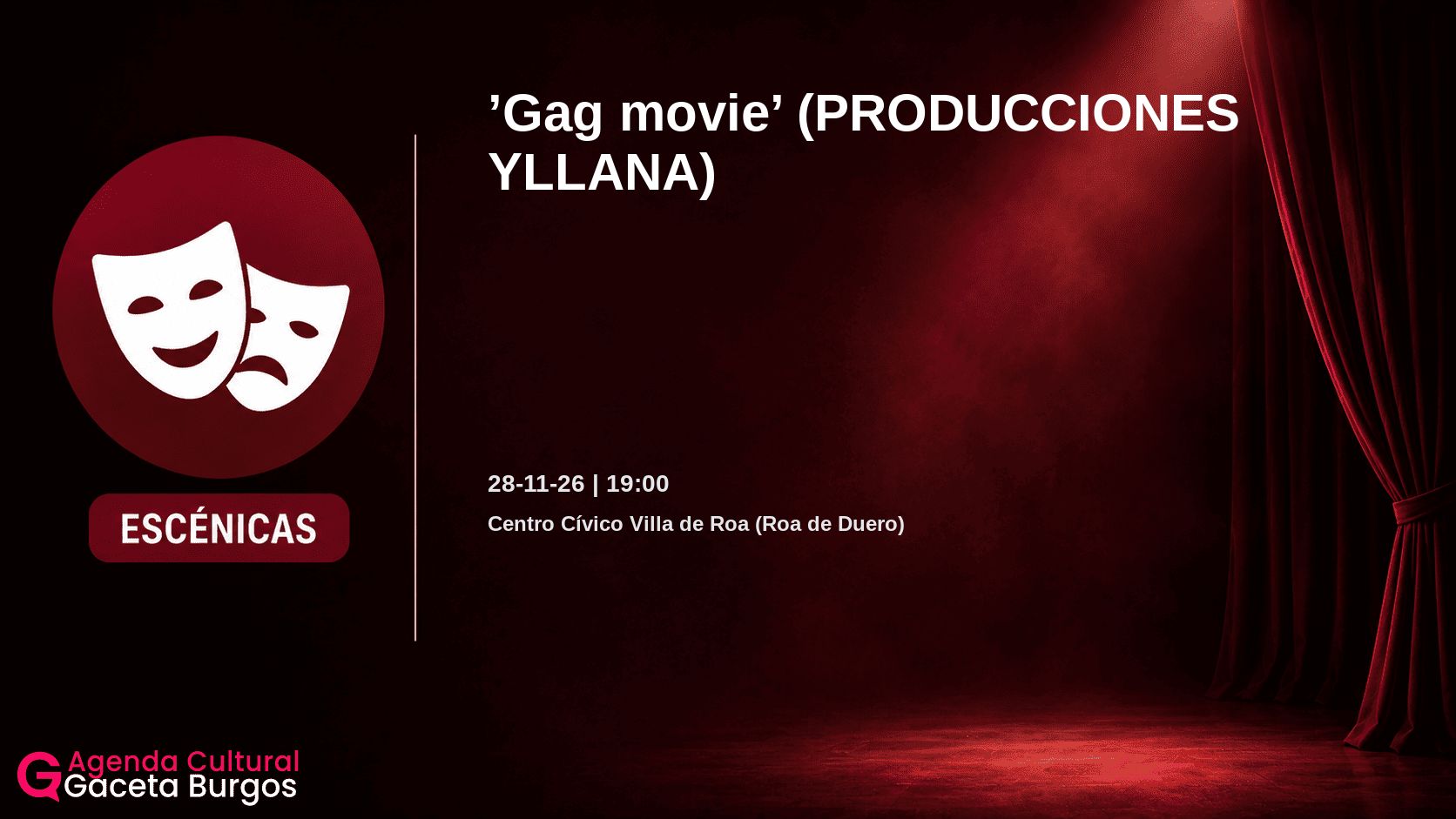 Imagen del evento Gag movie en Roa