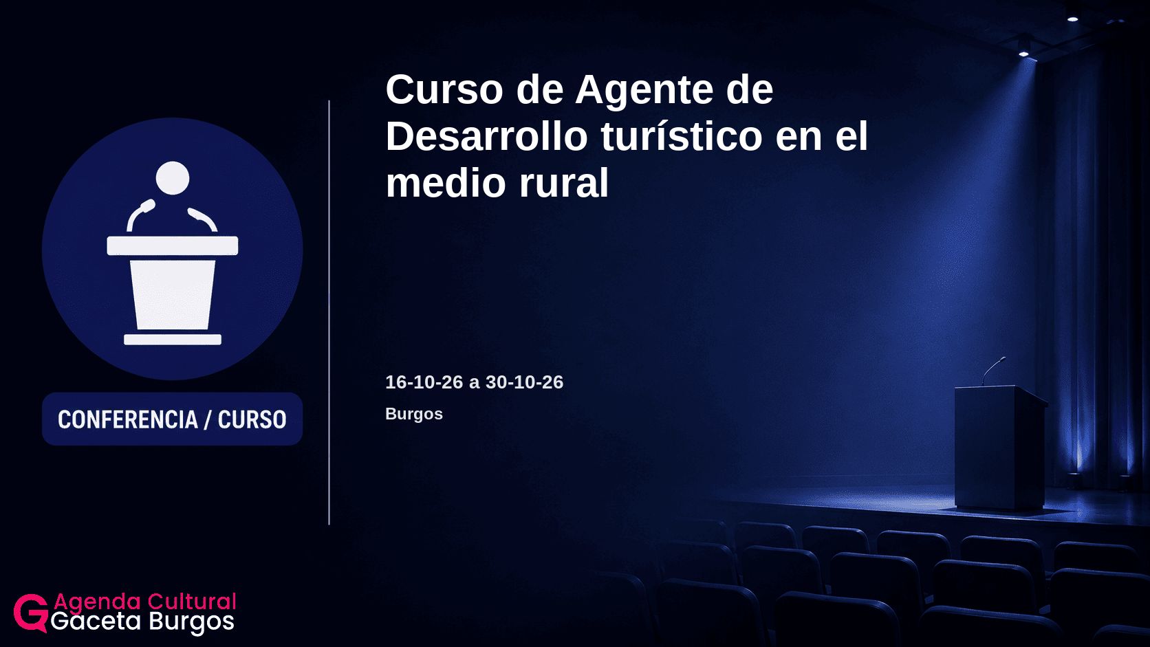 Imagen del evento Curso de Agente de Desarrollo turístico en el medio rural en Burgos
