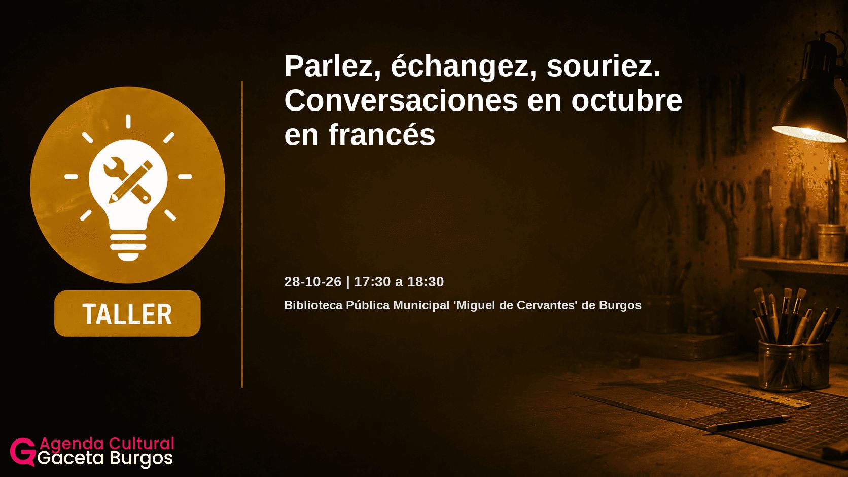 Imagen del evento Parlez, échangez, souriez. Conversaciones en octubre en francés en Burgos