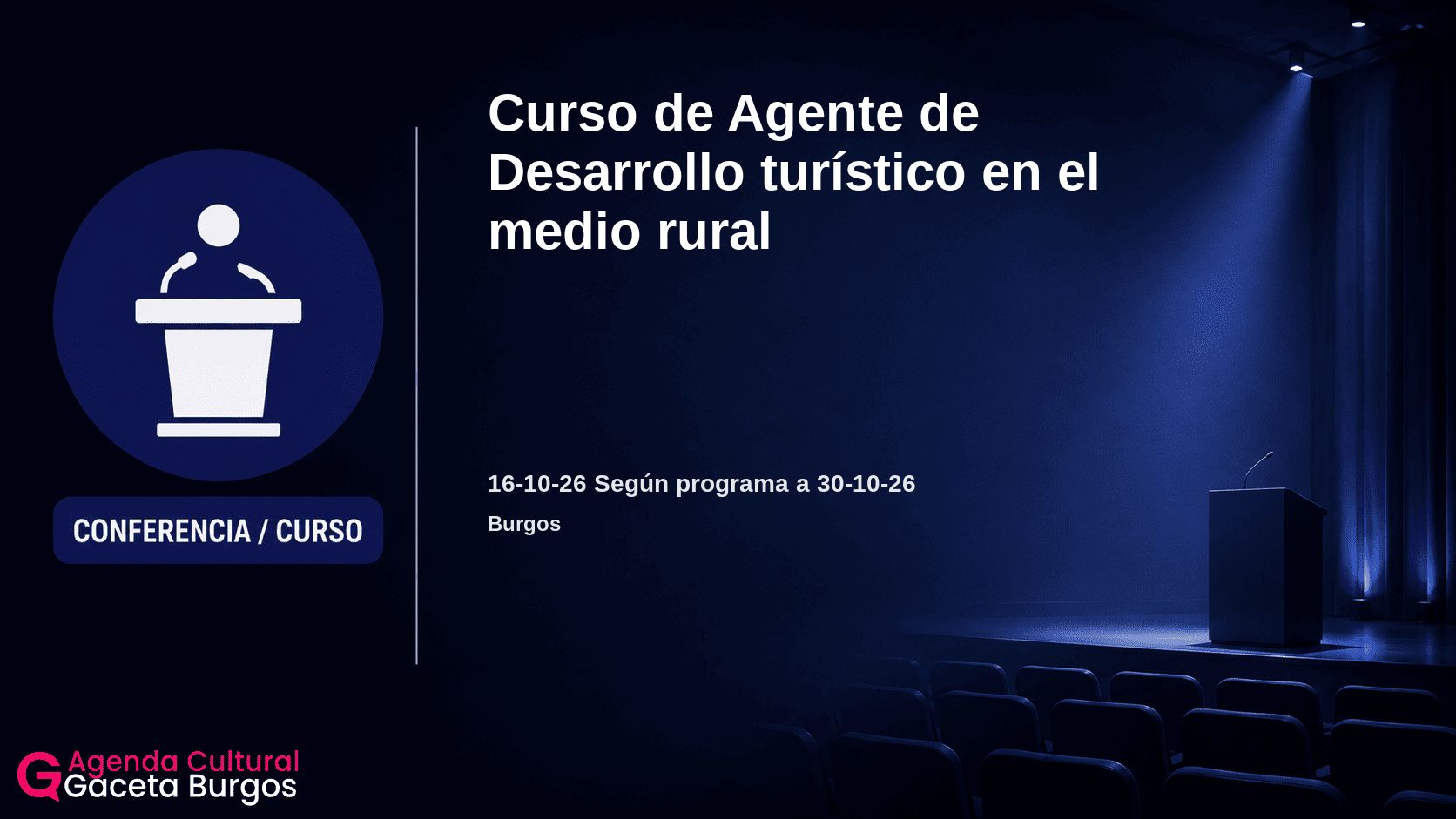 Imagen del evento Curso de Agente de Desarrollo turístico en el medio rural en Burgos